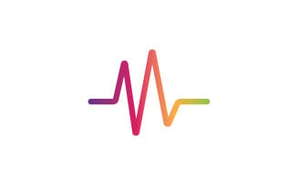 Sound wave equalizer music player logo v15