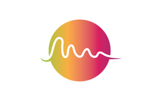 Sound wave equalizer music player logo v18