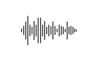 Sound wave equalizer music player logo v22