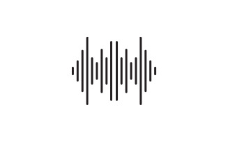 Sound wave equalizer music player logo v23