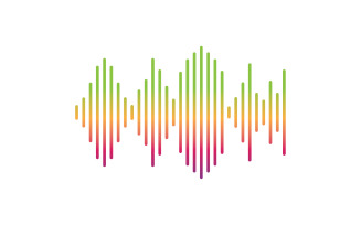 Sound wave equalizer music player logo v24