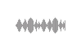 Sound wave equalizer music player logo v26