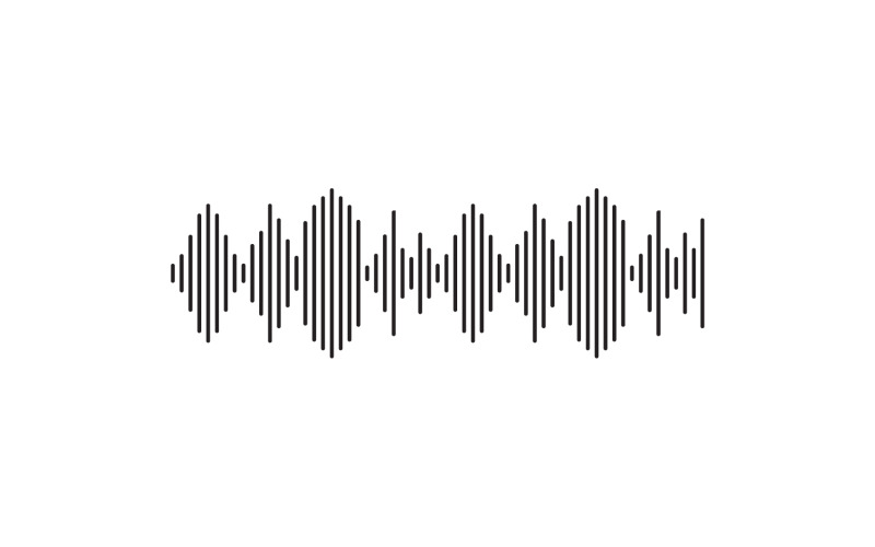 Sound wave equalizer music player logo v26 Logo Template