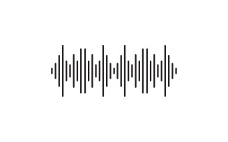 Sound wave equalizer music player logo v27