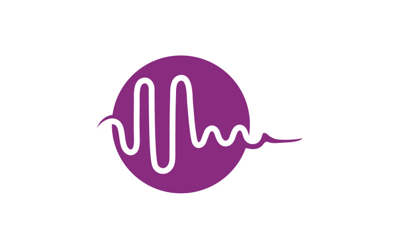 Sound wave equalizer music player logo v28 Logo Template