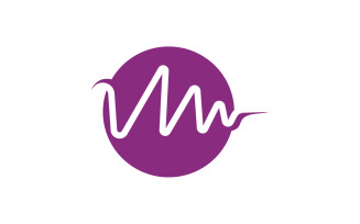 Sound wave equalizer music player logo v29