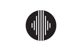 Sound wave equalizer music player logo v32