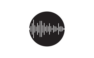 Sound wave equalizer music player logo v33