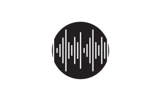 Sound wave equalizer music player logo v34