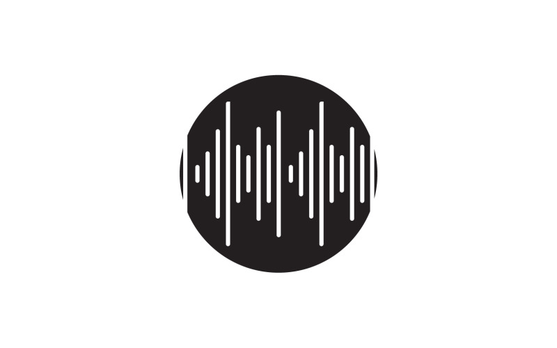 Sound wave equalizer music player logo v34 Logo Template