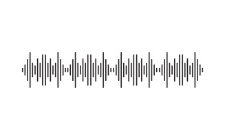 Sound wave equalizer music player logo v35