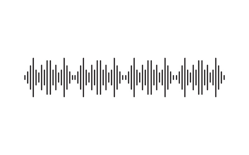 Sound wave equalizer music player logo v35 Logo Template
