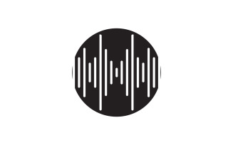 Sound wave equalizer music player logo v37