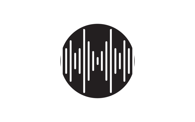 Sound wave equalizer music player logo v37 Logo Template