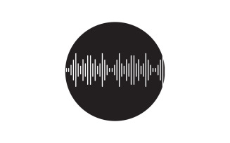 Sound wave equalizer music player logo v38