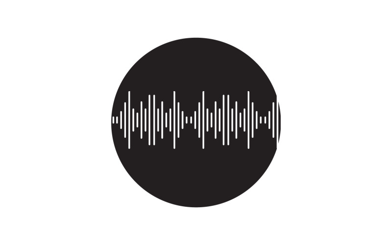 Sound wave equalizer music player logo v38 Logo Template