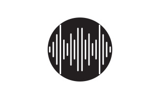 Sound wave equalizer music player logo v39