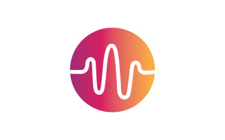 Sound wave equalizer music player logo v3