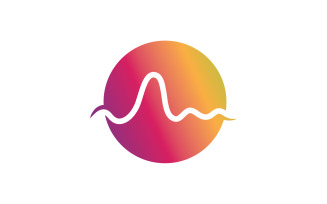 Sound wave equalizer music player logo v4
