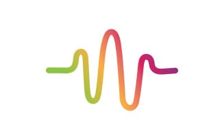 Sound wave equalizer music player logo v7