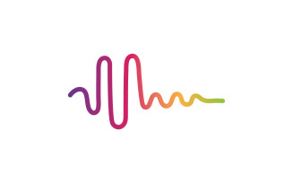 Sound wave equalizer music player logo v9