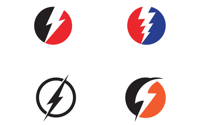 Thunderbolt flash lightning faster logo v10 Logo Template