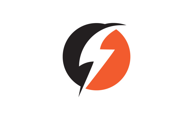 Thunderbolt flash lightning faster logo v9 Logo Template