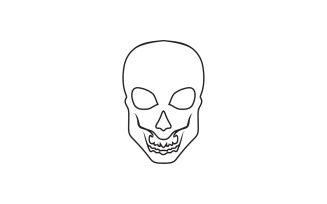 Skull head logo template vector v2