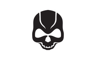 Skull head logo template vector v4