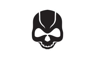 Skull head logo template vector v4