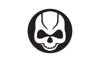 Skull head logo template vector v5