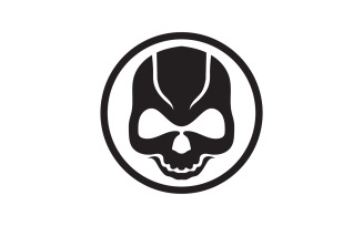 Skull head logo template vector v6