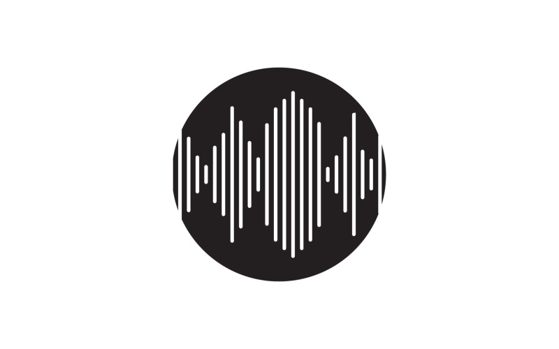 Sound wave equalizer music player logo v46 Logo Template