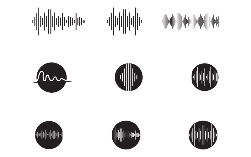 Sound wave equalizer music player logo v47 Logo Template