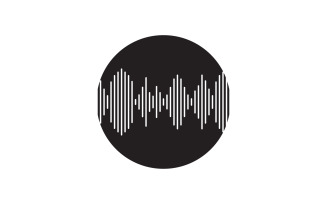Sound wave equalizer music player logo v50