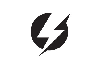 Thunderbolt flash lightning faster logo v47