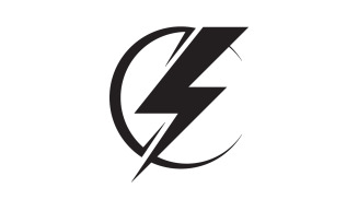 Thunderbolt flash lightning faster logo v49