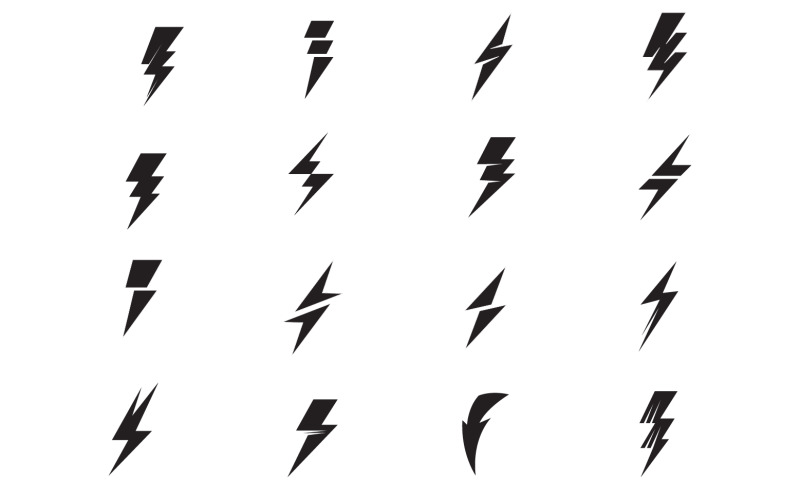 Thunderbolt flash lightning faster logo v67 Logo Template