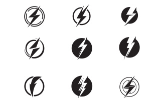 Thunderbolt flash lightning faster logo v70