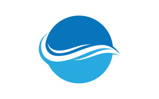 Water wave logo beach logo template v11