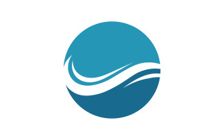 Water wave logo beach logo template v12