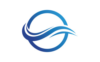 Water wave logo beach logo template v13