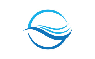 Water wave logo beach logo template v17