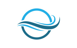 Water wave logo beach logo template v18