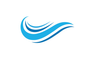 Water wave logo beach logo template v5