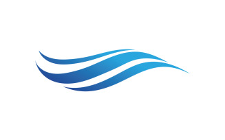 Water wave logo beach logo template v6
