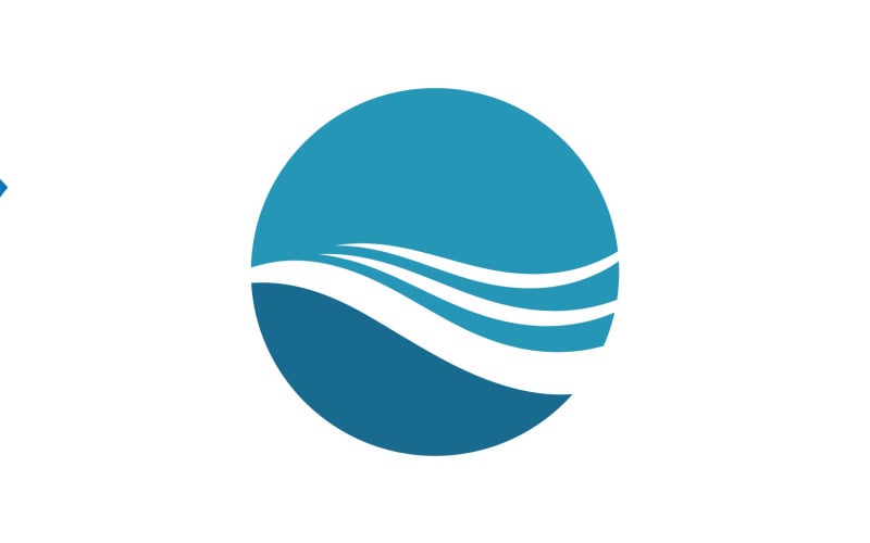Water wave logo beach logo template v7 Logo Template