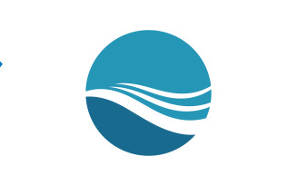 Water wave logo beach logo template v7