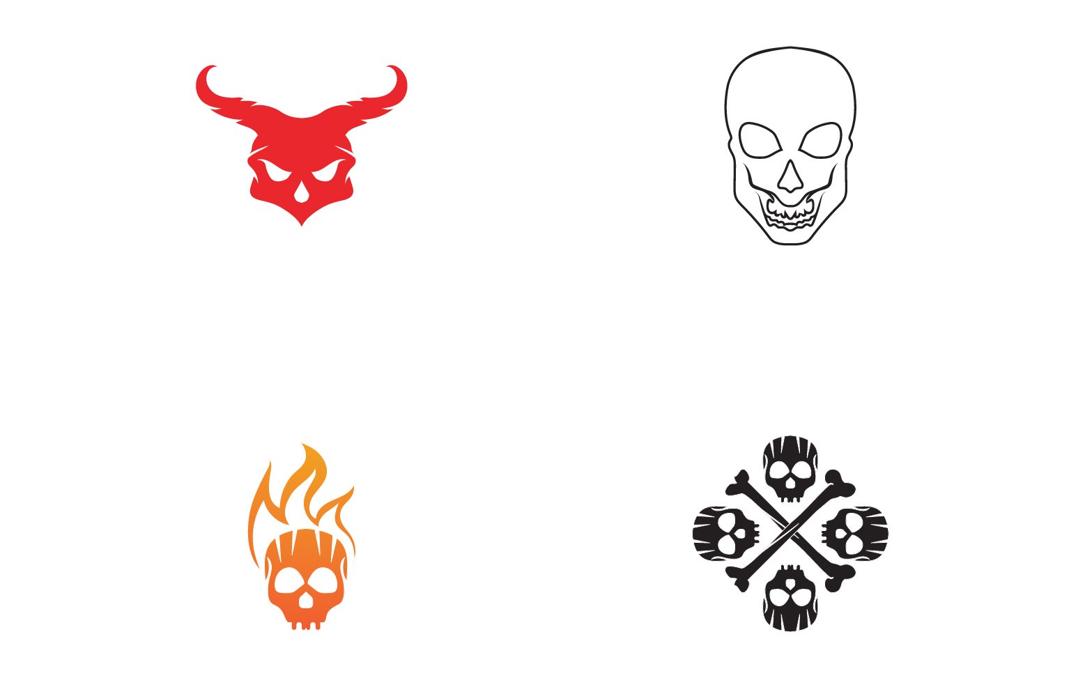 Kit Graphique #347916 Skull Tte Divers Modles Web - Logo template Preview