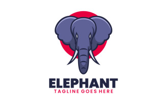 Elephant Simple Mascot Logo 2